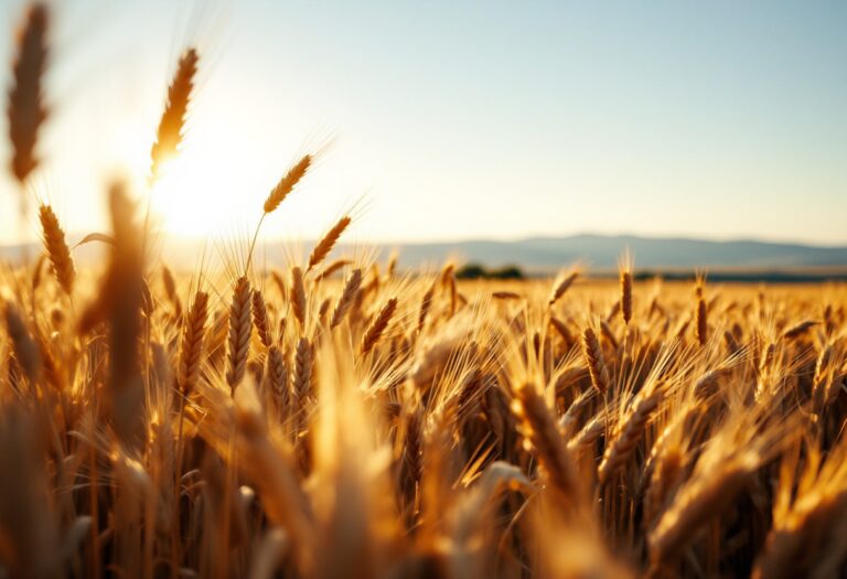 Un paesaggio rurale italiano con prodotti biologici