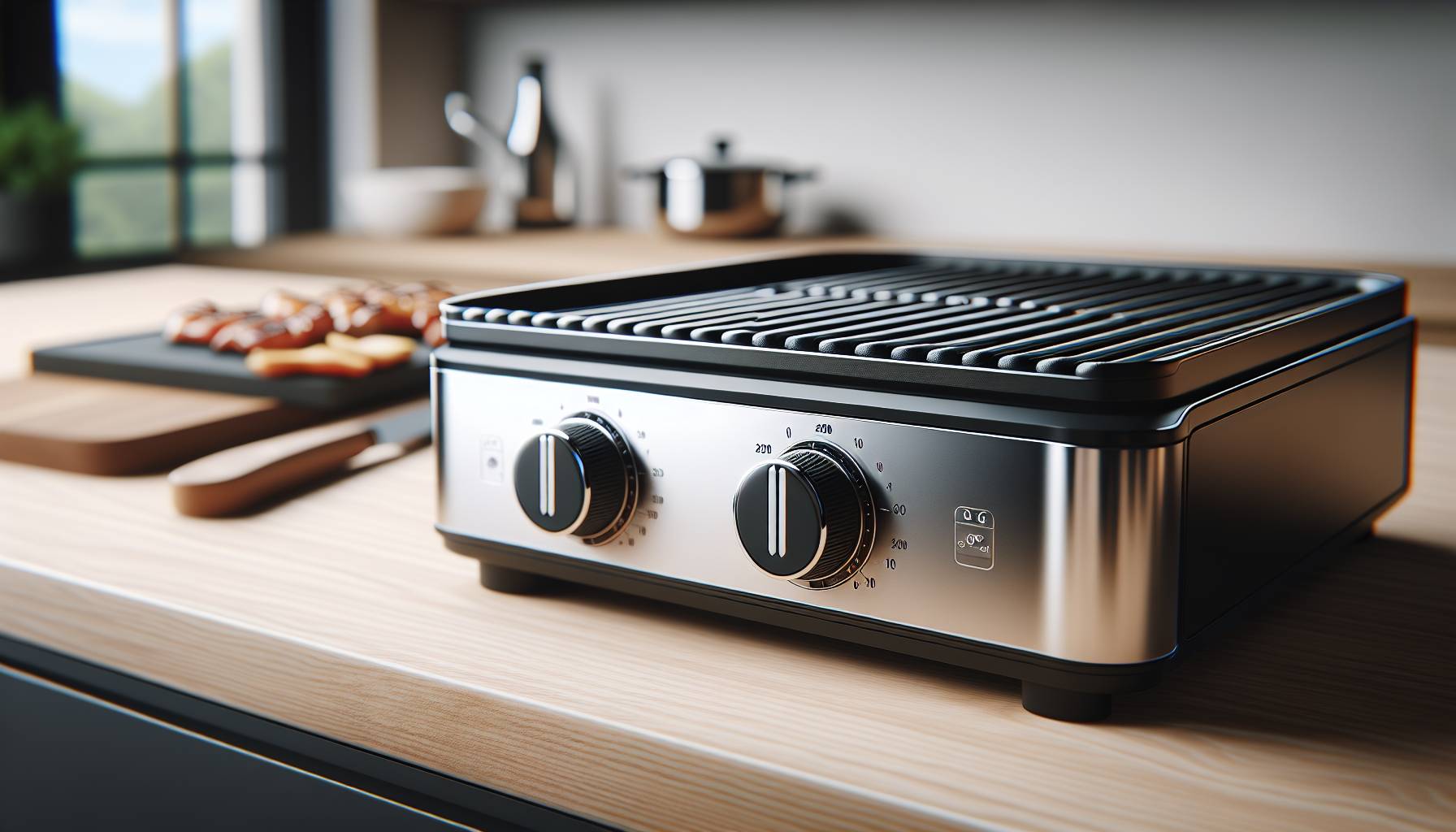 Braun MultiGrill 7 in azione con cibo grigliato