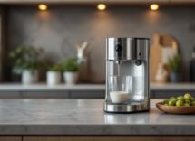 Cappuccinatore in azione per un caffè cremoso