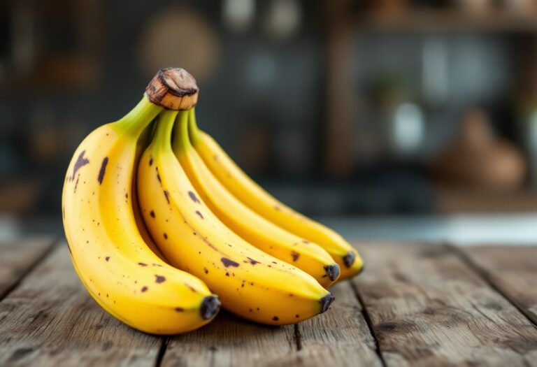 Banane fresche conservate correttamente