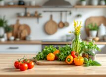 Chef Matteo Grandi mentre cucina piatti leggeri e salutari
