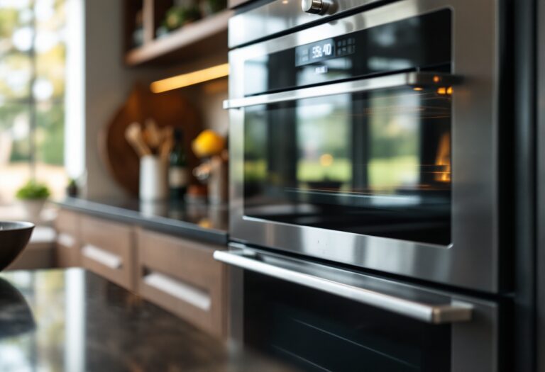 Cucina elegante con tecnologia a vapore per igiene