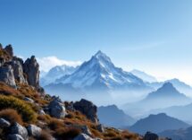 Italiani che esplorano la montagna e gustano piatti locali