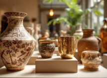 Un'opera d'arte in un museo che incanta i visitatori