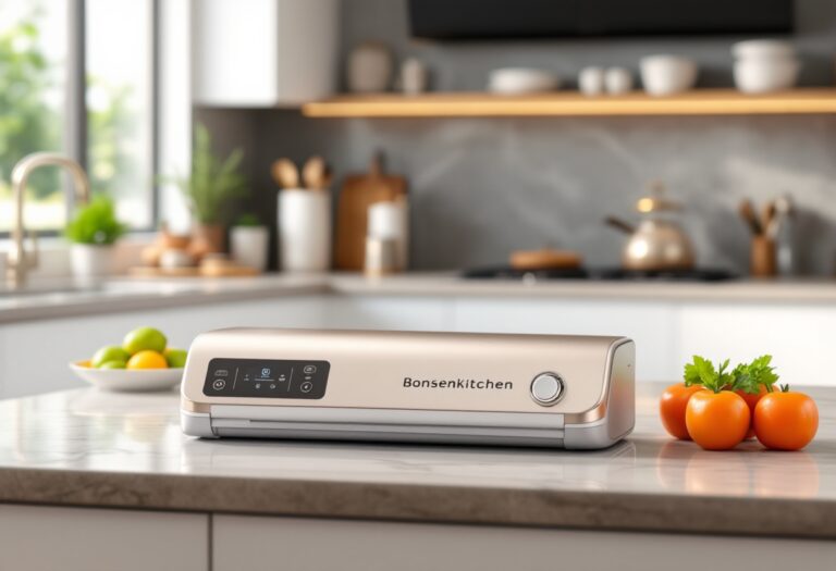 Macchina sottovuoto Bonsenkitchen in uso in cucina