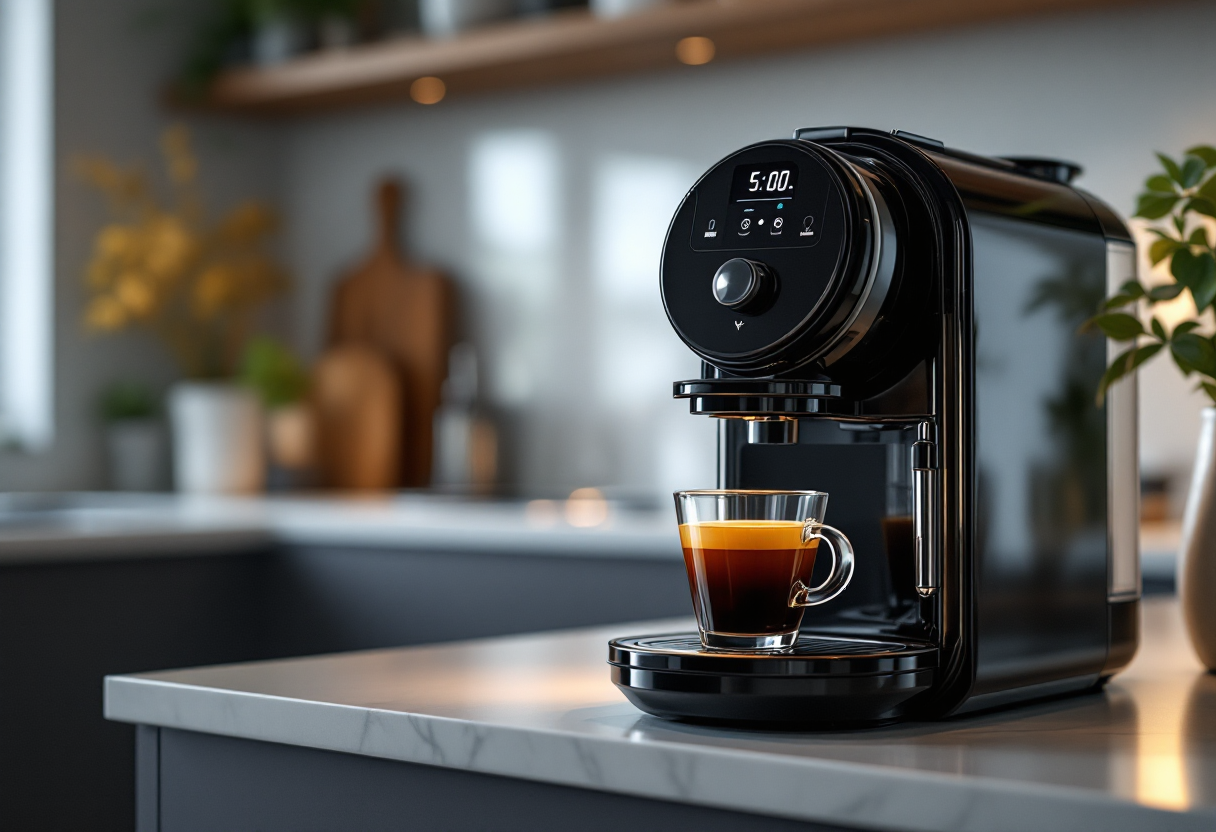 Macchina da caffè in cialde elegante e moderna