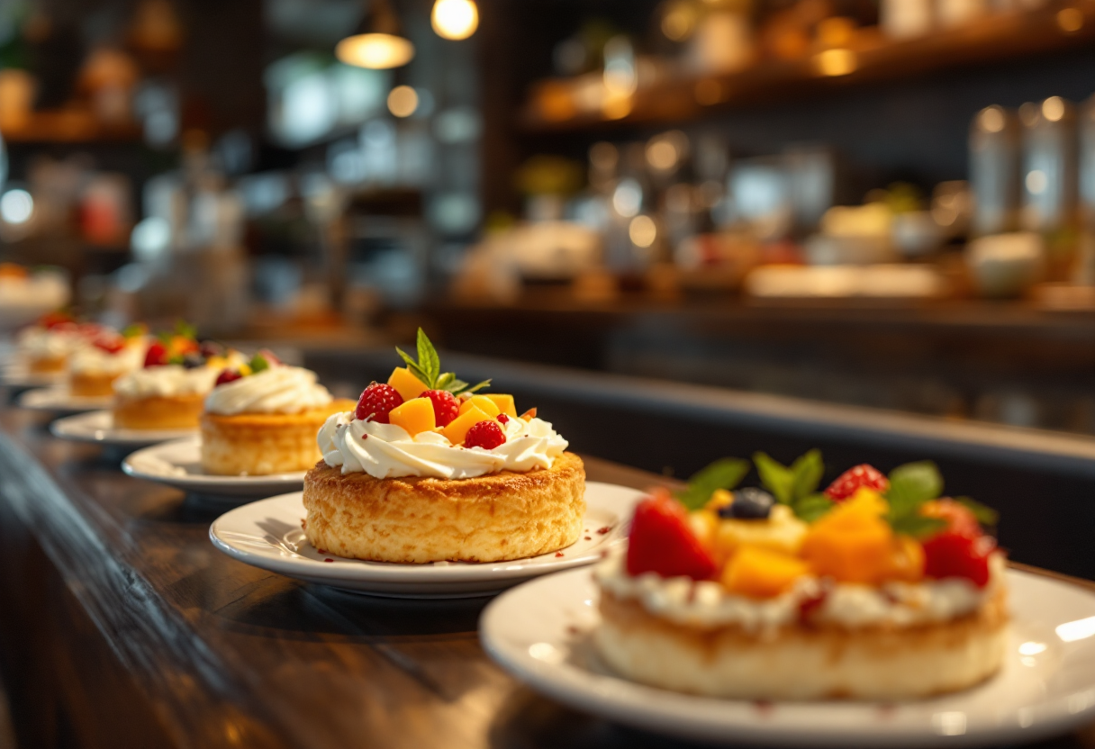 Maritozzo farcito con panna e frutta fresca a Milano