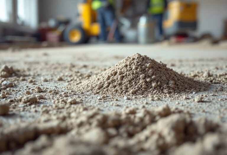 Massetto in fase di realizzazione per pavimentazioni