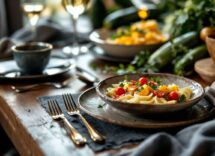 Un piatto gourmet preparato da un concorrente di Masterchef Italia