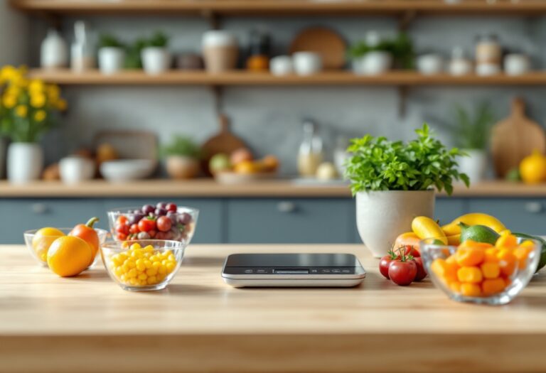 Strumenti di misurazione per la cucina e ingredienti