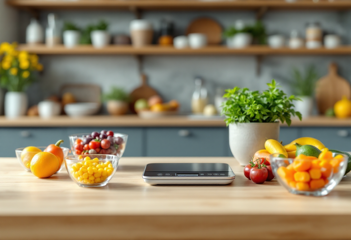 Strumenti di misurazione per la cucina e ingredienti