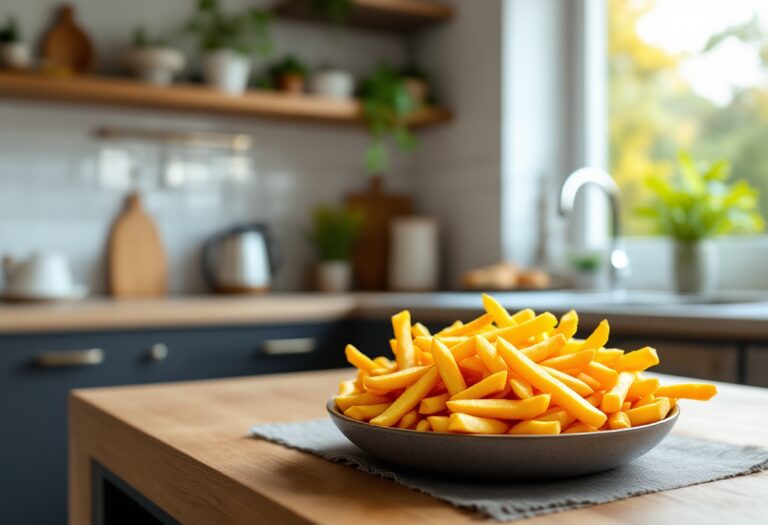 Patatine fritte croccanti preparate senza friggitrice