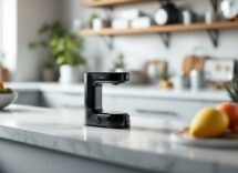 Porta capsule da caffè in legno elegante in cucina