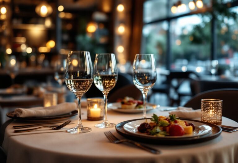 Un calice di vino rosso al ristorante Vino al Vino