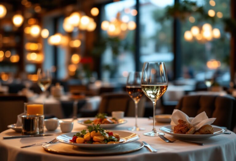 Un calice di vino rosso al ristorante Vino al Vino