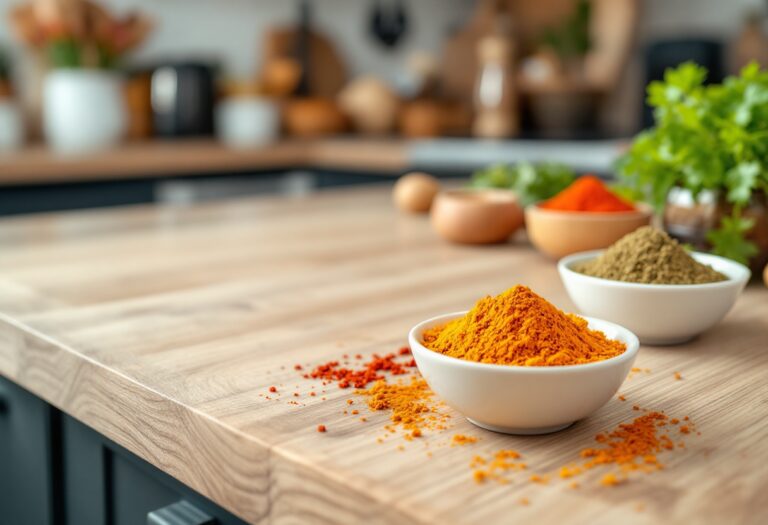Varie spezie in barattoli per una cucina saporita