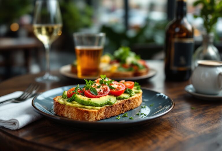 Un delizioso toast gourmet servito in un ristorante di Milano