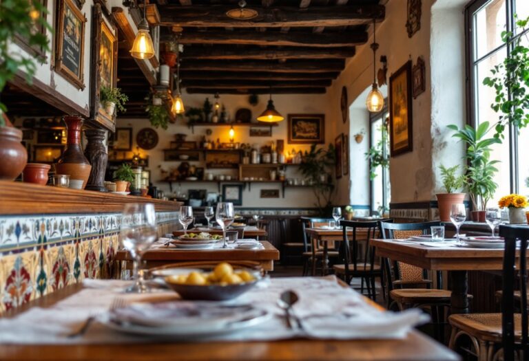 Interno accogliente della trattoria La Vittoria