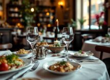 Interno della trattoria La Vittoria a Ostra