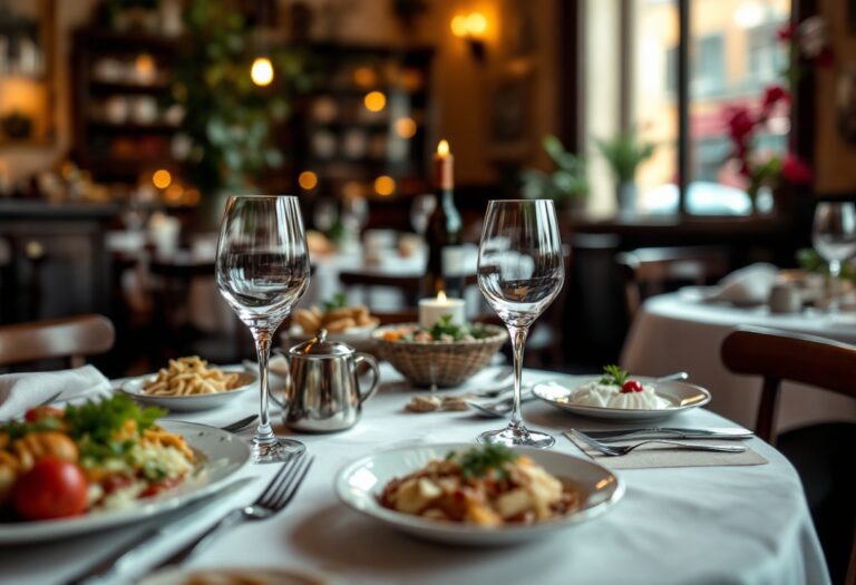 Interno della trattoria La Vittoria a Ostra