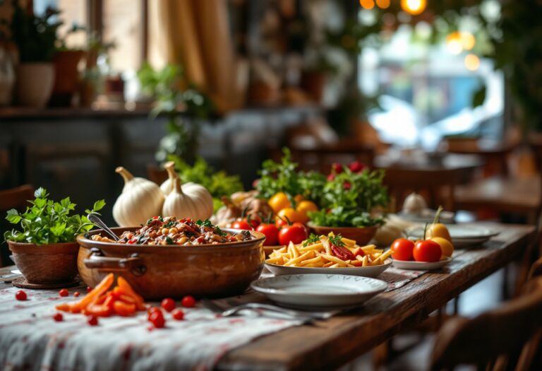 Interno della trattoria La Vittoria a Ostra