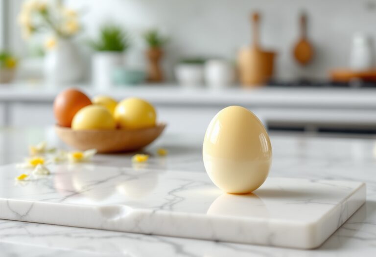 Uovo sodo perfetto con tuorlo cremoso e bianco sodo