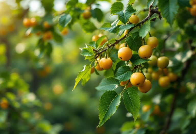 Foresta commestibile in Italia con piante diverse