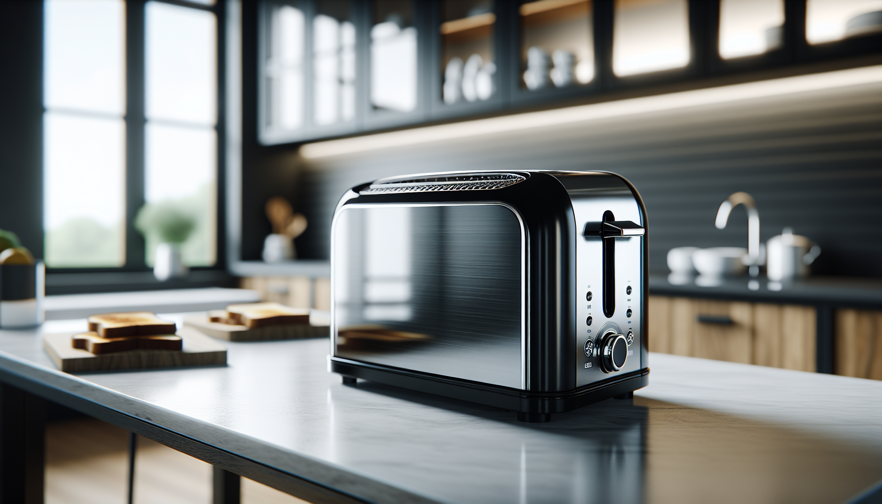 Tostiera Black and Decker in uso per una colazione