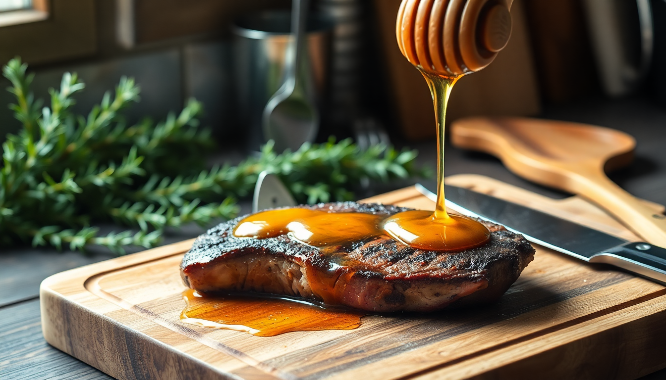 come caramellare la carne con il miele per un piatto unico 1745767191