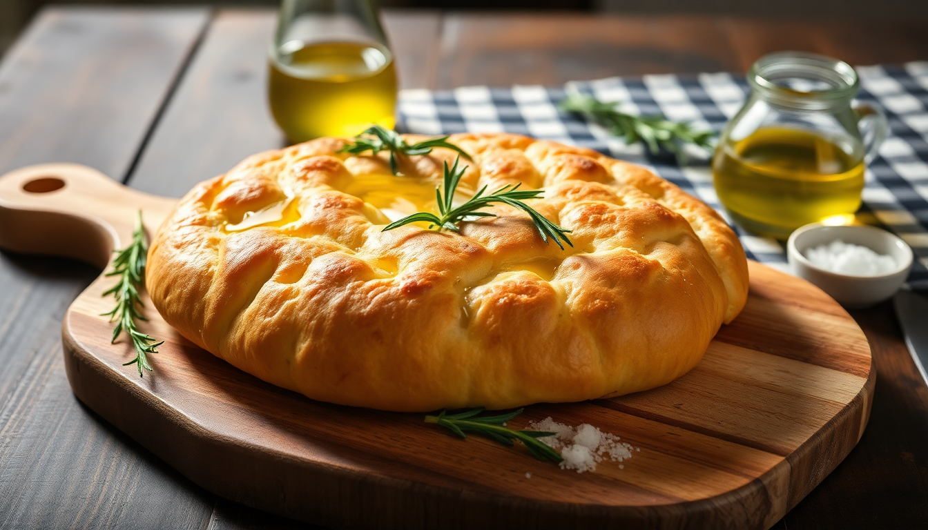 focaccia fatta in casa con olio e rosmarino 1748108804