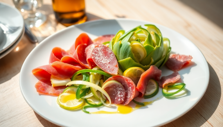 insalata di carciofi e bresaola freschezza e gusto in un piatto 1746907100