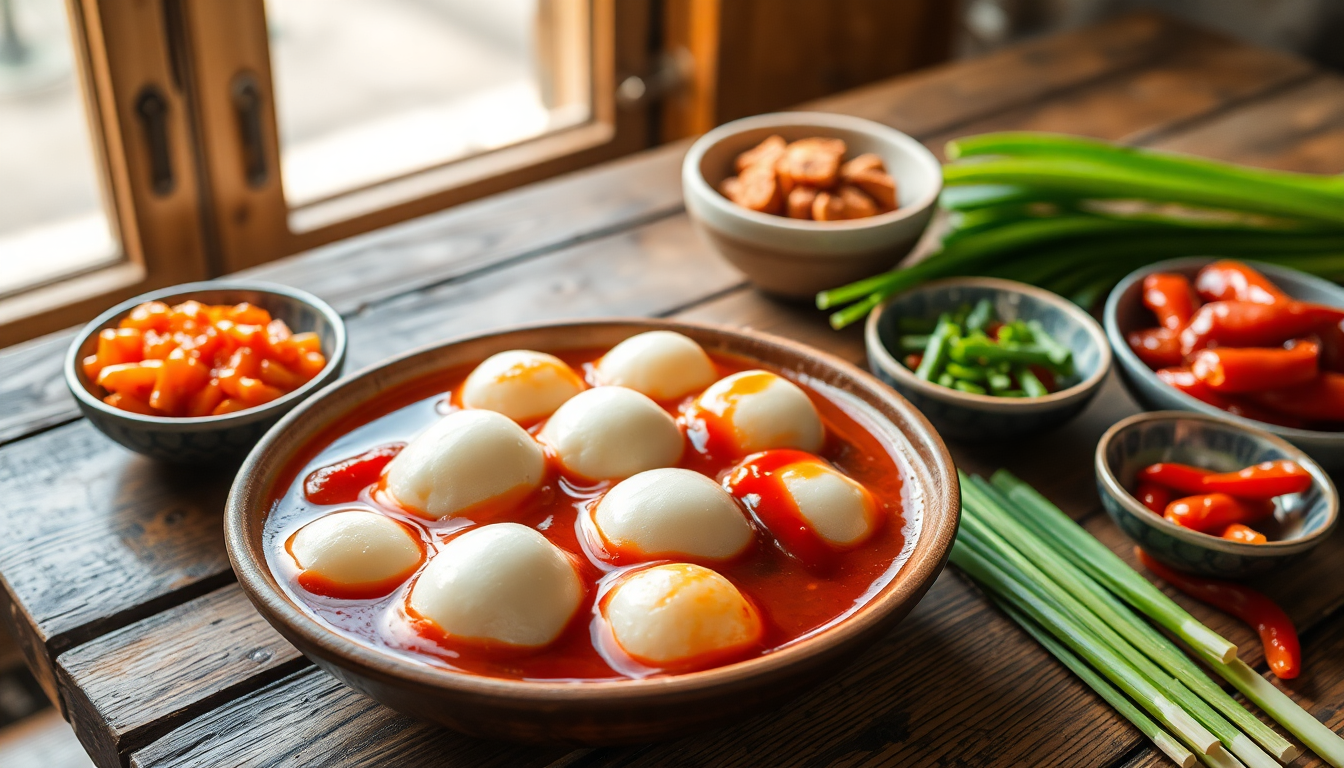 scopri come preparare i tteokbokki agrodolci con ketchup e kimchi 1746522077