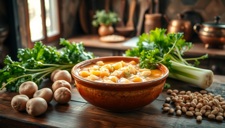 scopri la ricetta della zuppa di patate cicoria e fagioli 1751115545