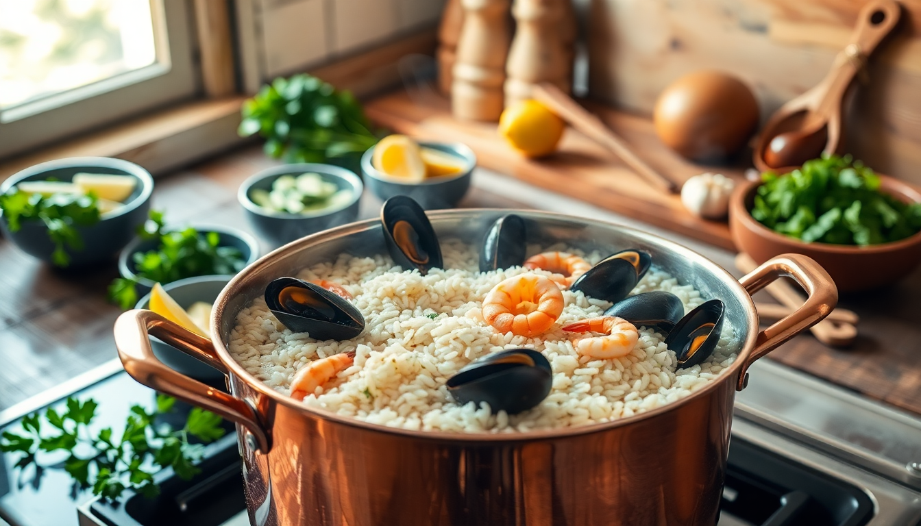 preparazione del risotto ai frutti di mare per le occasioni speciali 1752227928