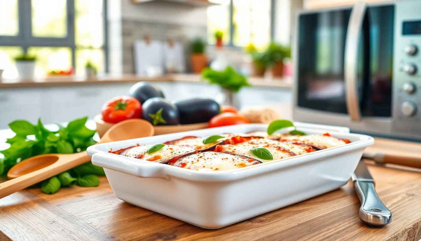 ricetta veloce per una parmigiana di melanzane al microonde 1751780833