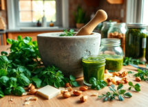 scopri come preparare diversi tipi di pesto con ingredienti di stagione 1751449787