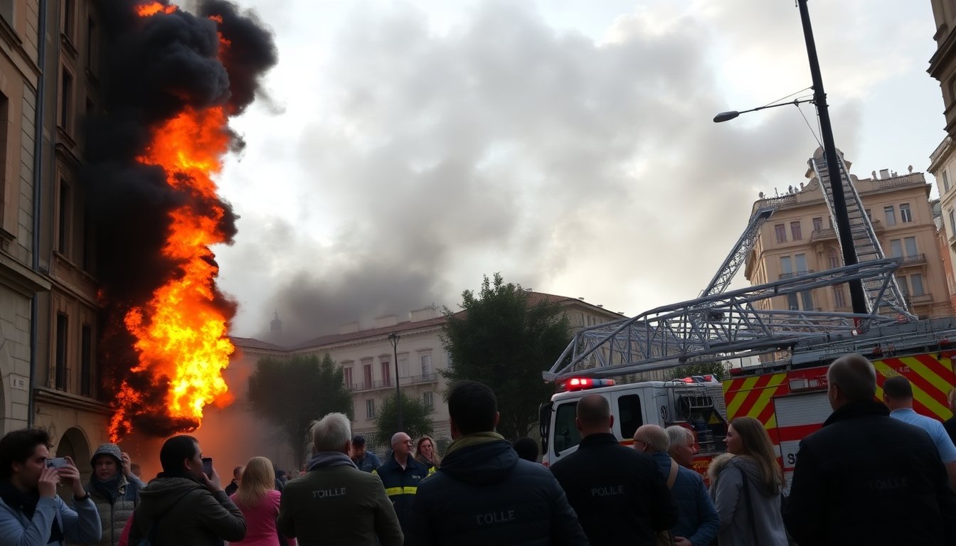 incendio distrugge palazzo a roma 10 feriti e evacuazione in corso 1761268165