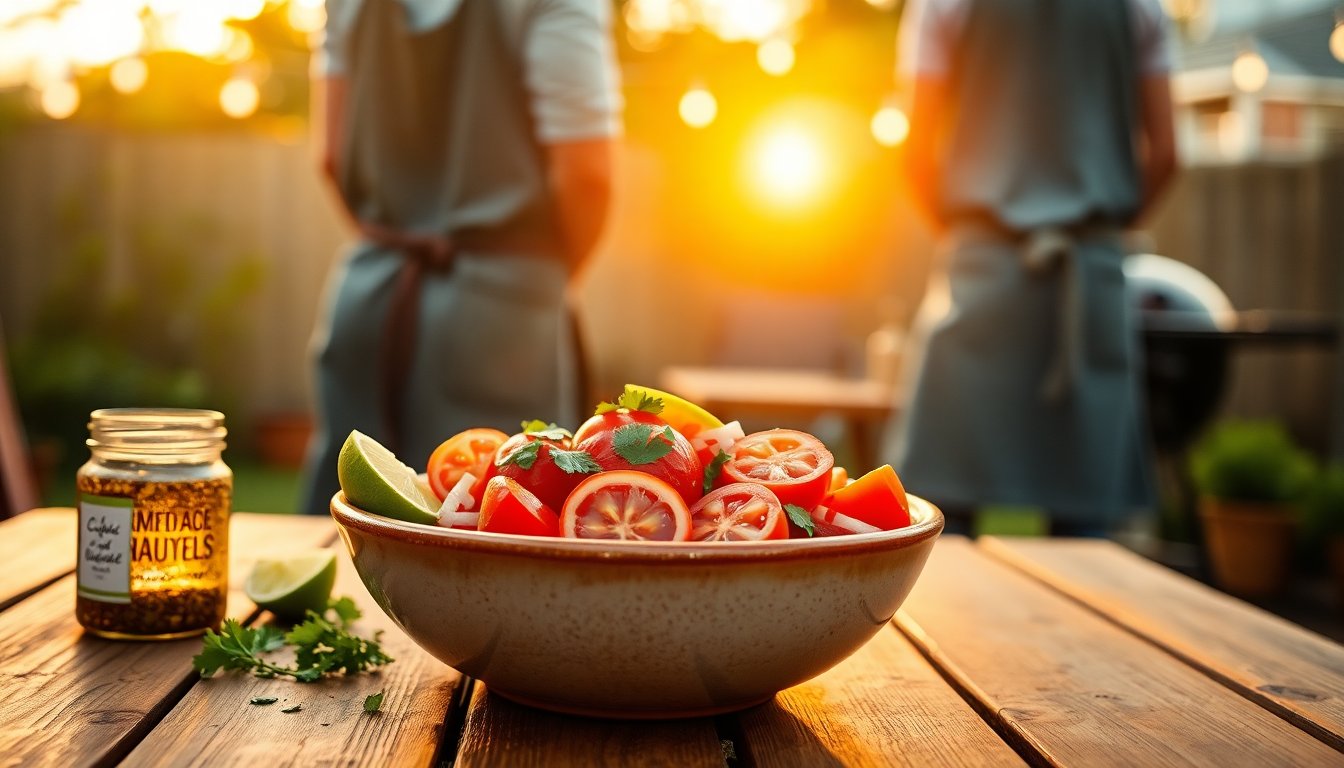 Insalata messicana agrodolce per barbecue: versione con cipolla rossa